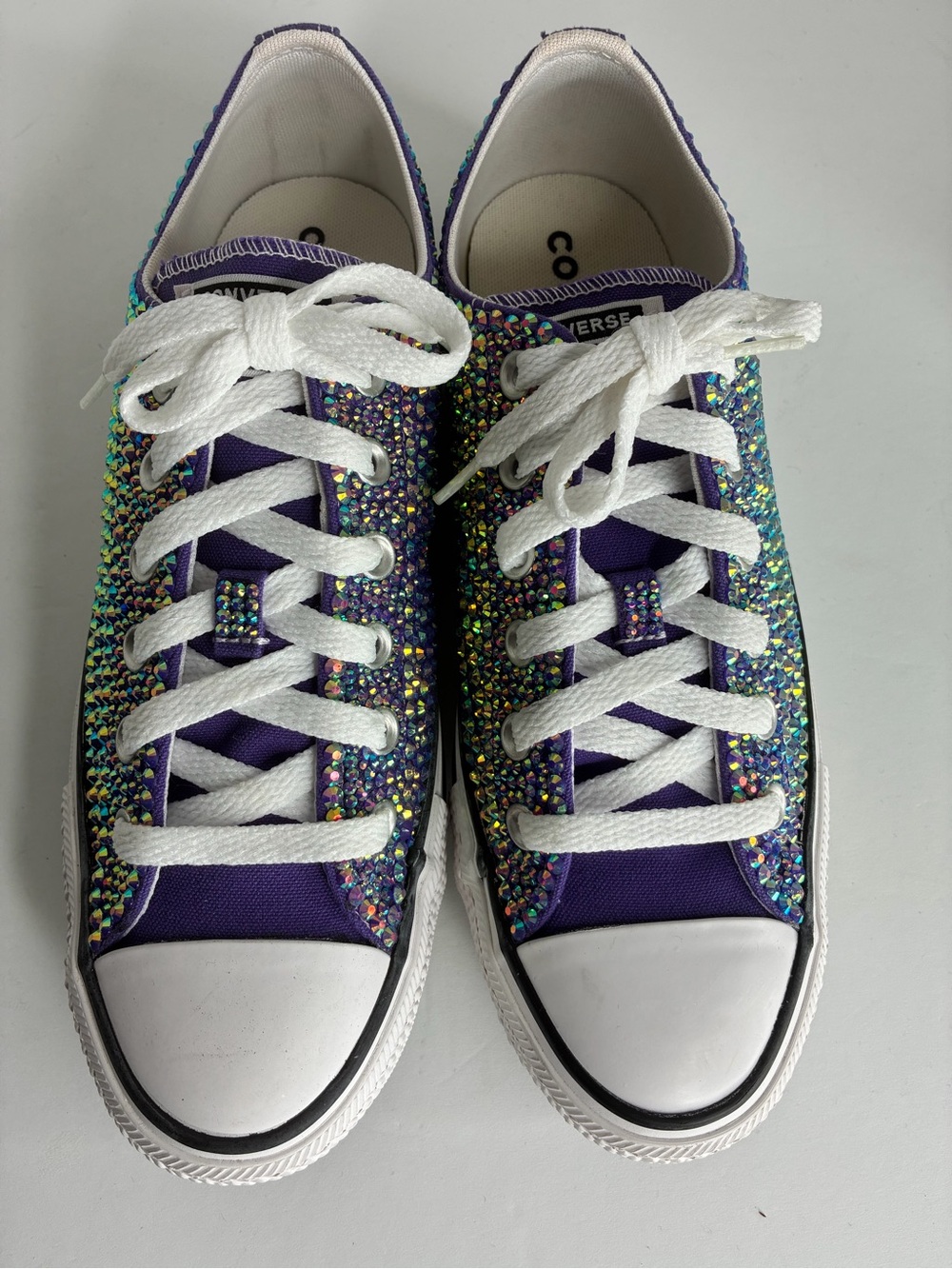 Women custom iridescent purple converse - Picture 2 of 8